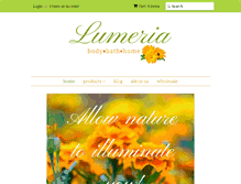 Tablet Screenshot of lumeriabodycare.com